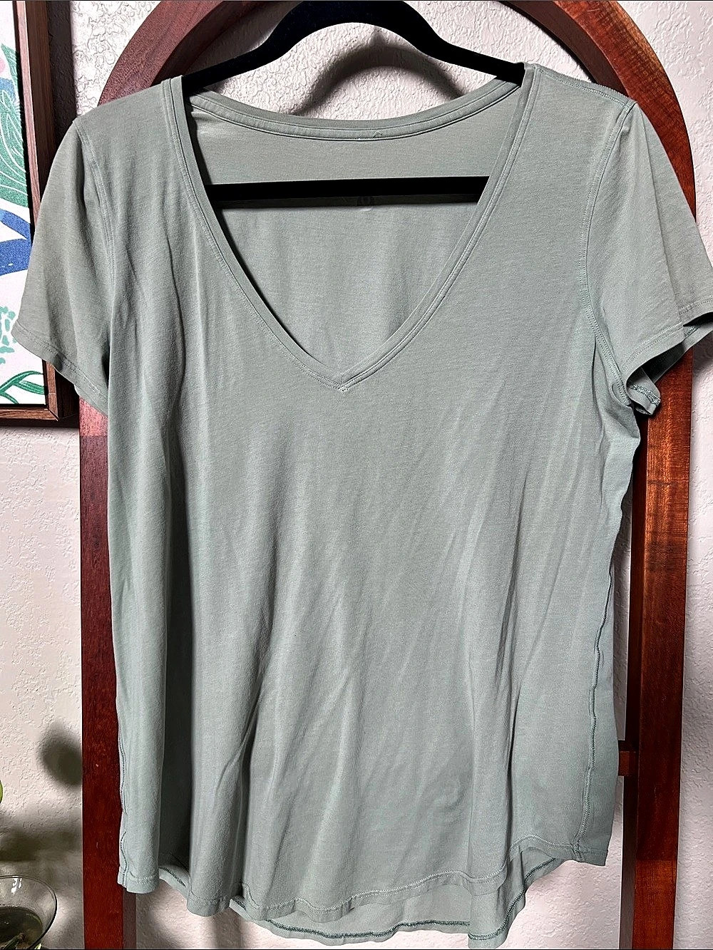 lululemon Love V-Neck T-Shirt Women's Short Sleeve Top in Green